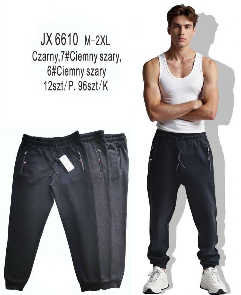 Spodnie dresowe meskie Roz M-2XL, Mix 3 Kolor Paczka 12 szt